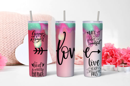 LOVE LIFE PRAYER THEME TUMBLER